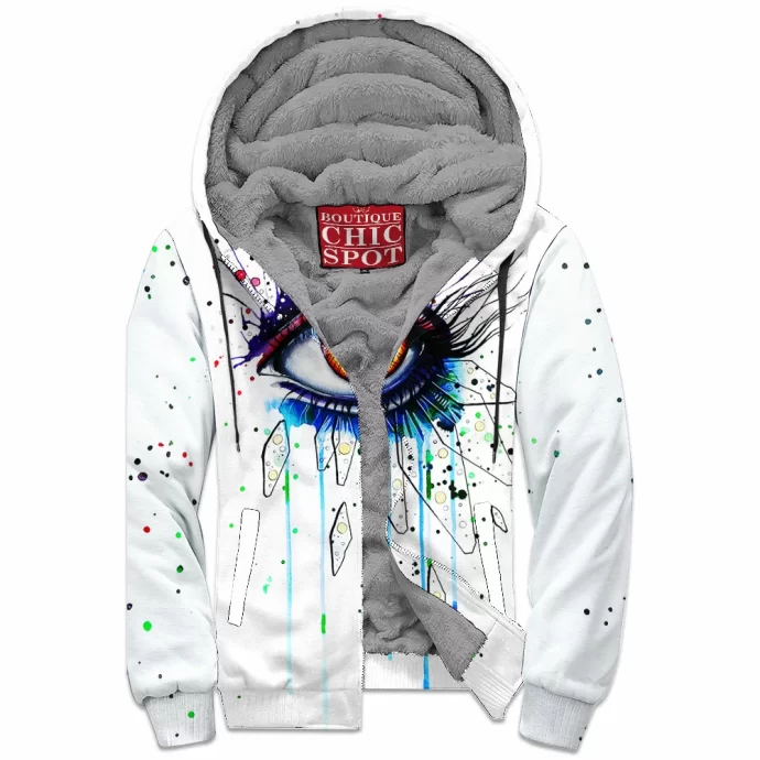 Abstract Feelings Zip Fleece Hoodie