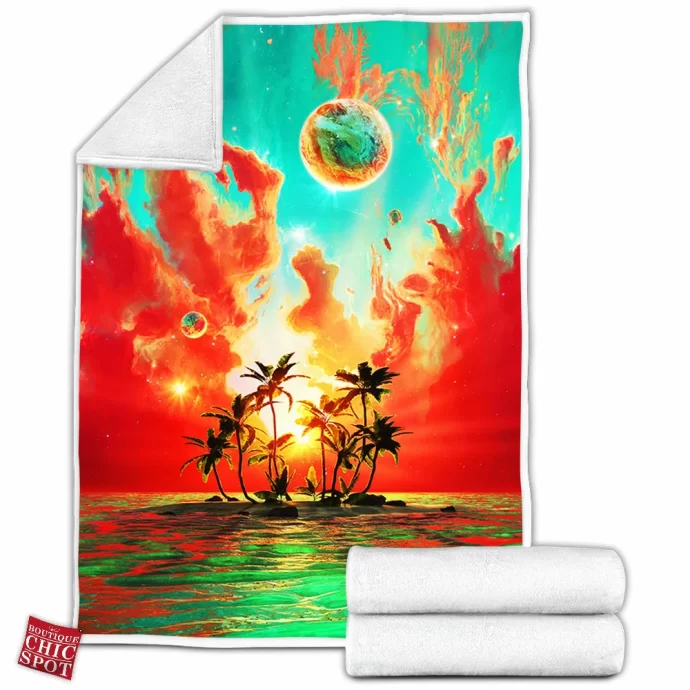 Summer Paradise Fleece Blanket