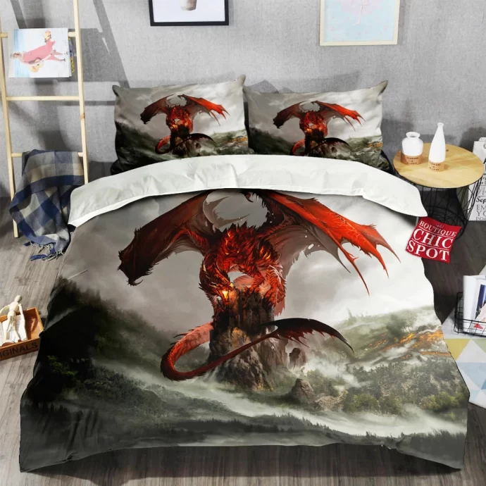 Red Dragon Bedding Set