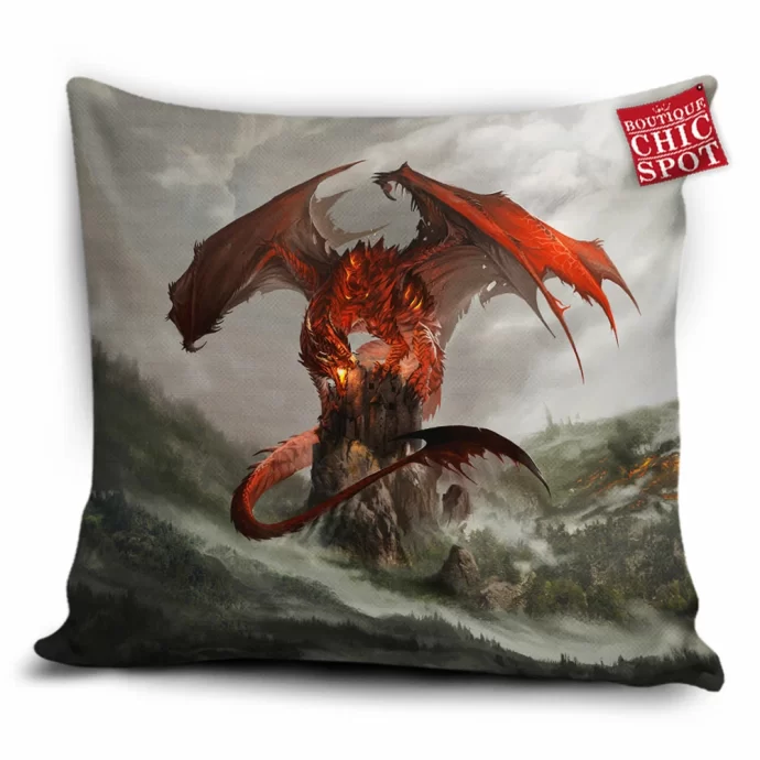 Red Dragon Pillow Cover