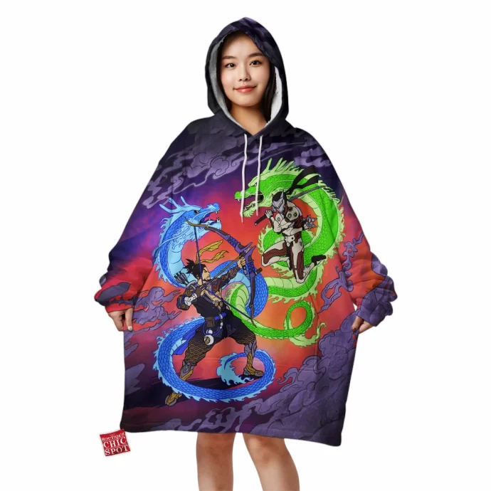 Overwatch Dragons Blanket Hoodie