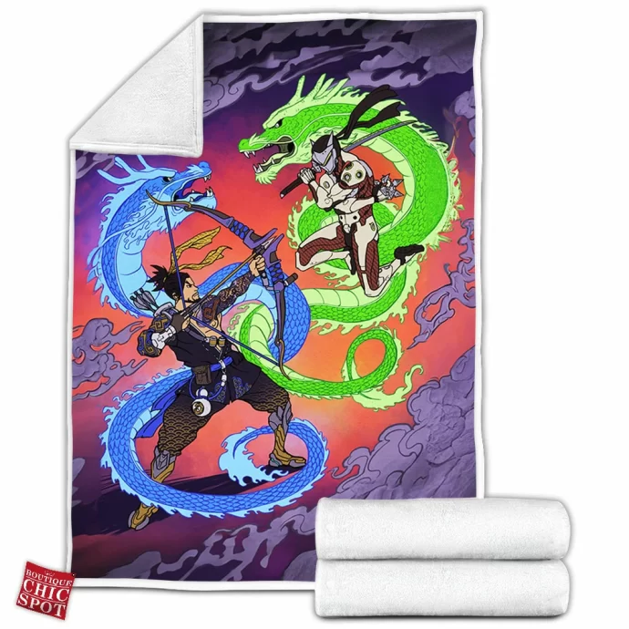 Overwatch Dragons Fleece Blanket