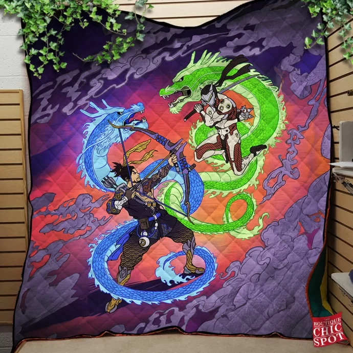 Overwatch Dragons Quilt Blanket