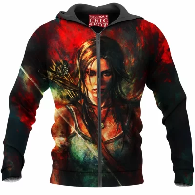 Game Zip-Hoodie, Tom Raider Zip-Hoodie