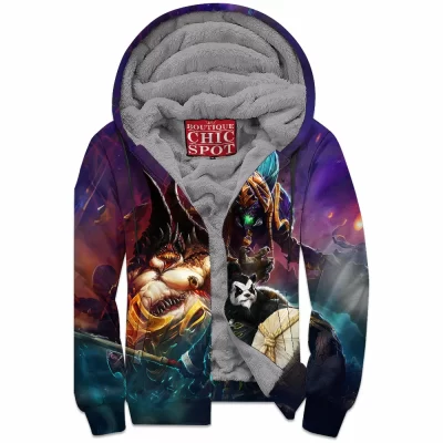 Dota Zip-Fleece-Hoodie, Warcraft Zip-Fleece-Hoodie, Game Zip-Fleece-Hoodie