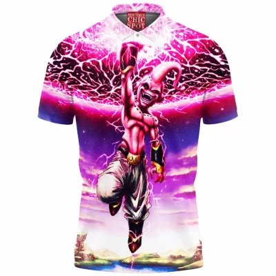 Anime Polo Shirt, Dragon Ball Polo Shirt, Majin Buu Polo Shirt