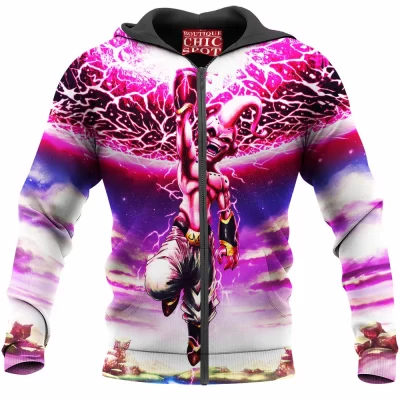Anime Zip-Hoodie, Dragon Ball Zip-Hoodie, Majin Buu Zip-Hoodie