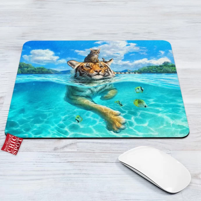 Swim Tiger Mouse Pad