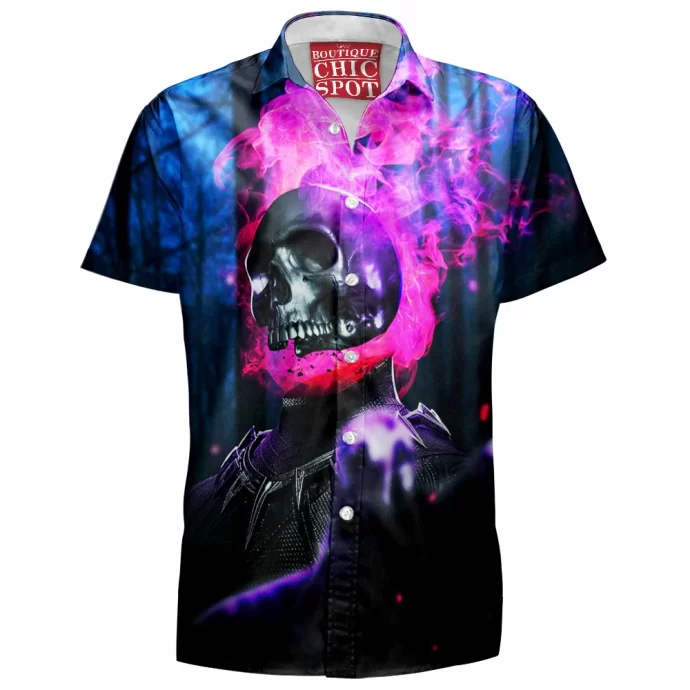 Ghost Rider Black Panther Hawaiian Shirt