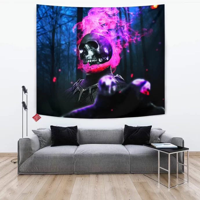 Ghost Rider Black Panther Tapestry