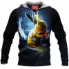 Anime Fleece-Hoodie, Pikachu Fleece-Hoodie, Pokemon Fleece-Hoodie