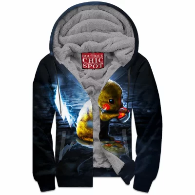Anime Zip-Fleece-Hoodie, Pikachu Zip-Fleece-Hoodie, Pokemon Zip-Fleece-Hoodie