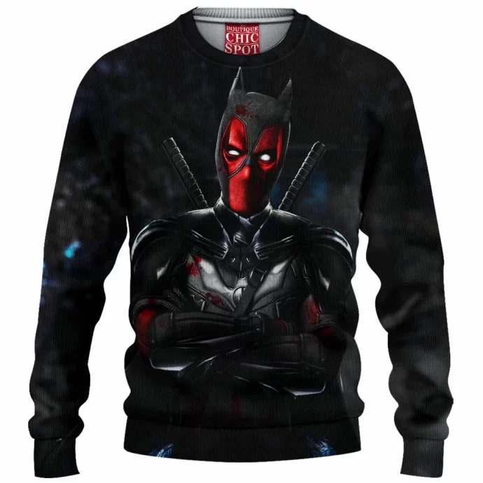 Batman Deadpool Knitted Sweater