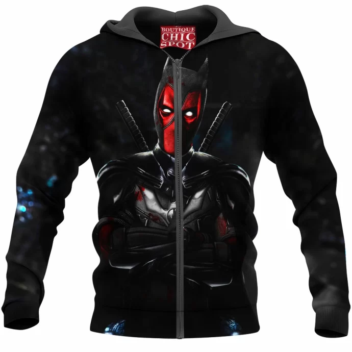 Batman Deadpool Zip Hoodie