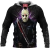 Friday The 13th Fleece-Hoodie, Horror Fleece-Hoodie, Jason Voorhees Fleece-Hoodie