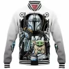 Sci-Fi Baseball-Jacket, Star Wars Baseball-Jacket, The Mandalorian Baseball-Jacket