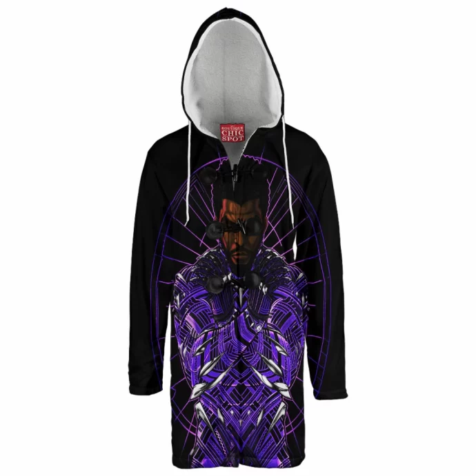 Black Panther Hooded Cloak Coat