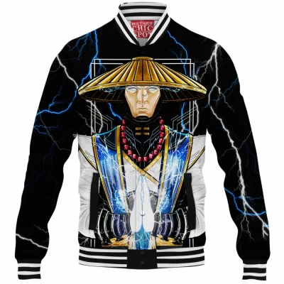 Game Baseball-Jacket, Mortal Kombat Baseball-Jacket, Raiden Baseball-Jacket