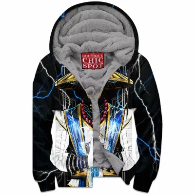 Game Zip-Fleece-Hoodie, Mortal Kombat Zip-Fleece-Hoodie, Raiden Zip-Fleece-Hoodie