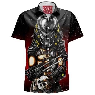 Horror Hawaiian-Shirt, Predator Hawaiian-Shirt, Sci-Fi Hawaiian-Shirt