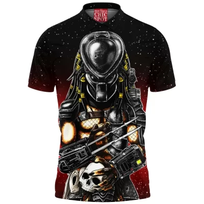 Horror Polo Shirt, Predator Polo Shirt, Sci-Fi Polo Shirt