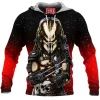 Horror Fleece-Hoodie, Predator Fleece-Hoodie, Sci-Fi Fleece-Hoodie
