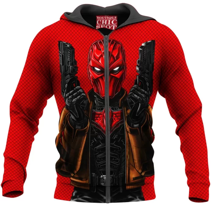 Red Hood Zip Hoodie