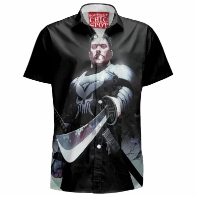 Comic Hawaiian-Shirt, Punisher Hawaiian-Shirt