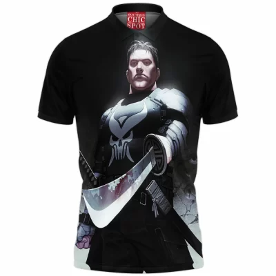 Comic Polo Shirt, Punisher Polo Shirt