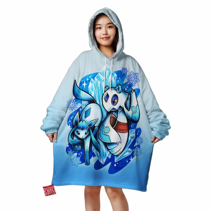 Glaceon Frosslass Blanket Hoodie