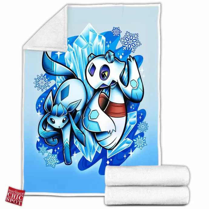 Glaceon Frosslass Fleece Blanket