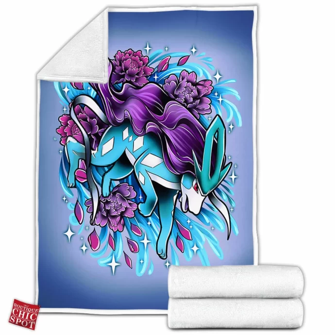 Suicune Tattoo Fleece Blanket