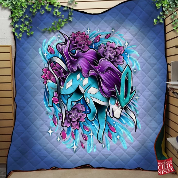 Suicune Tattoo Quilt Blanket