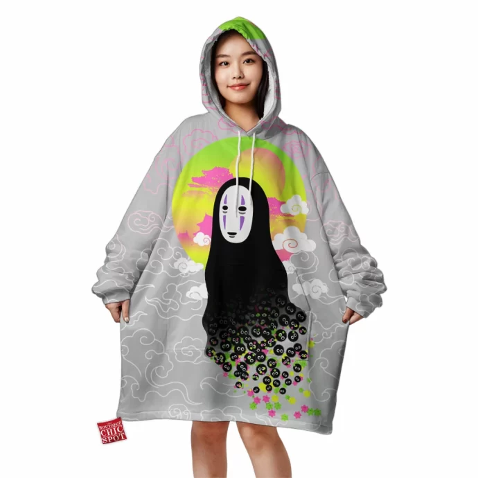 No Face And Soot Sprites Blanket Hoodie