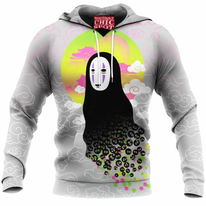 No Face And Soot Sprites Fleece Hoodie