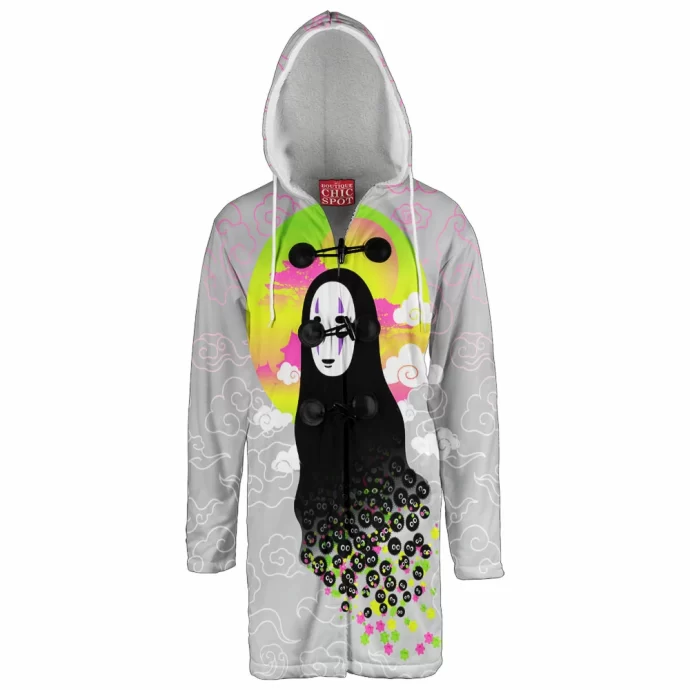 No Face And Soot Sprites Hooded Cloak Coat