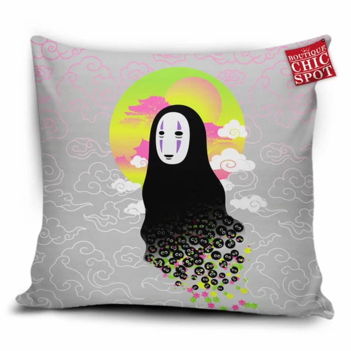 No Face And Soot Sprites Pillow Cover