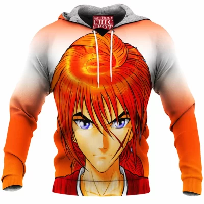 Anime Fleece-Hoodie, Kenshin Himura Fleece-Hoodie