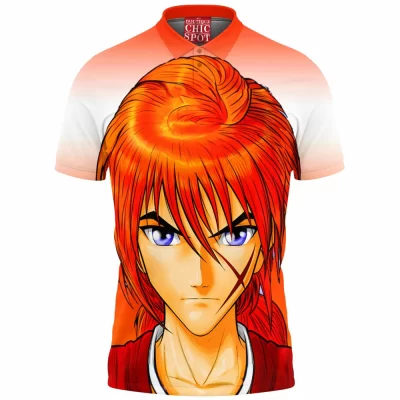 Anime Polo Shirt, Kenshin Himura Polo Shirt