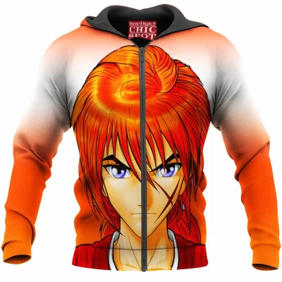 Anime Zip-Hoodie, Kenshin Himura Zip-Hoodie