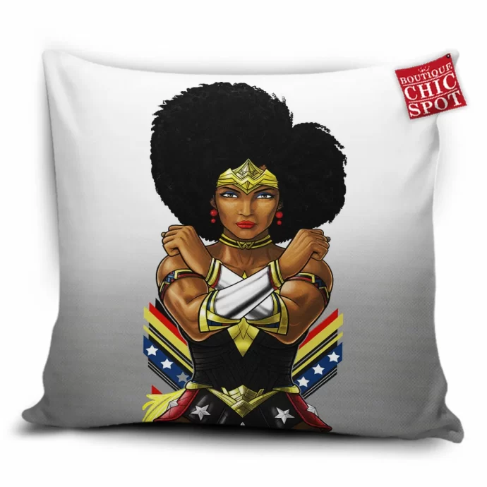 Black Wonder Woman Pillow Cover