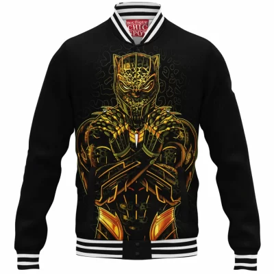 Black Panther Baseball-Jacket, Comic Baseball-Jacket