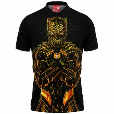 Black Panther Polo Shirt, Comic Polo Shirt