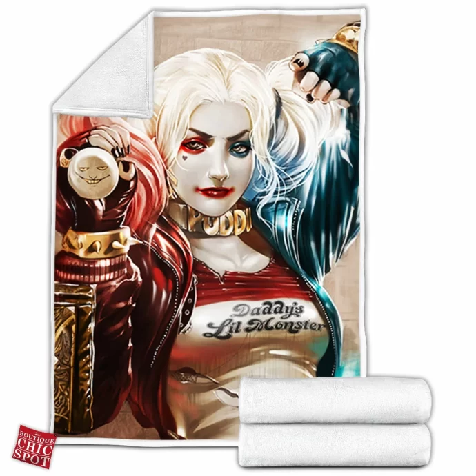 Harley Quinn Fleece Blanket