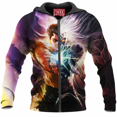 Anime Zip-Hoodie, Yu Yu Hakusho Zip-Hoodie, Yusuke Urameshi Zip-Hoodie