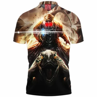 Comic Polo Shirt, Star-Lord Polo Shirt, Guardians of the Galaxy Polo Shirt