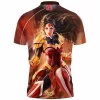 Comic Polo Shirt, Wonder Woman Polo Shirt