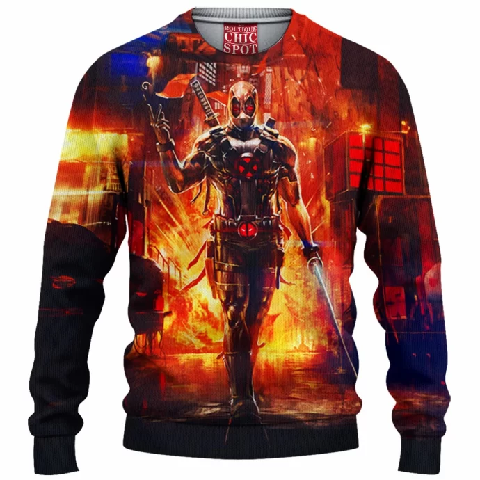 X Force Deadpool Knitted Sweater