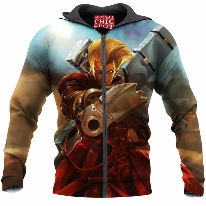 Vash The Stampede Trigun Zip Hoodie