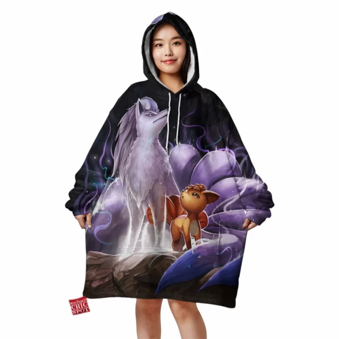 Vulpix And Ninetales Blanket Hoodie